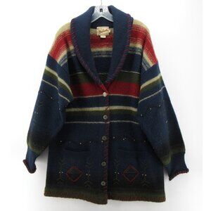 VTG Woolrich Sweater Medium Wool Navajo Indian Southwestern Shawl